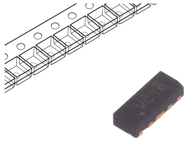 Diode: TVS netwerk; 6V; DFN10; Eigenschappen: ESD bescherming Diode: TVS netwerk; 6V; DFN10; Eigenschappen: ESD bescherming